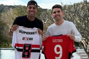 记者谈海港外援古斯塔沃合影奥斯卡：这是大概率要回巴甲了