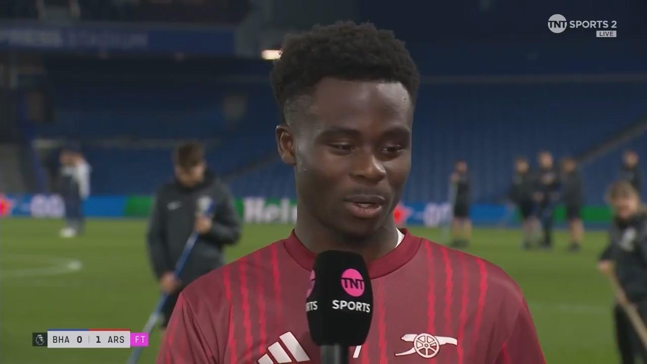 开云官网-萨卡：听到球迷们突然庆祝，我大概就知道其他比赛发生了什么